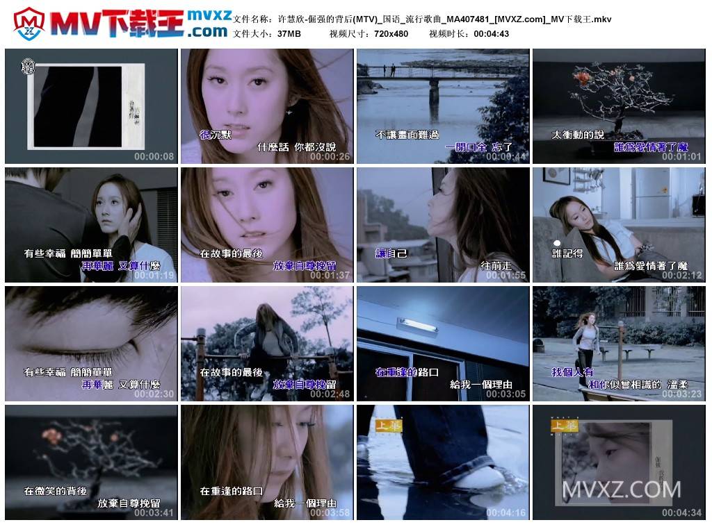 许慧欣-倔强的背后(MTV)_国语_流行歌曲_MA407481